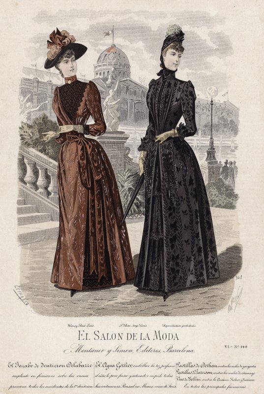 Fransız moda levhası, 19. yüzyıl sonu by French School