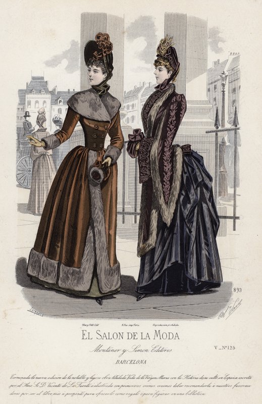Fransız moda levhası, 19. yüzyıl sonu by French School