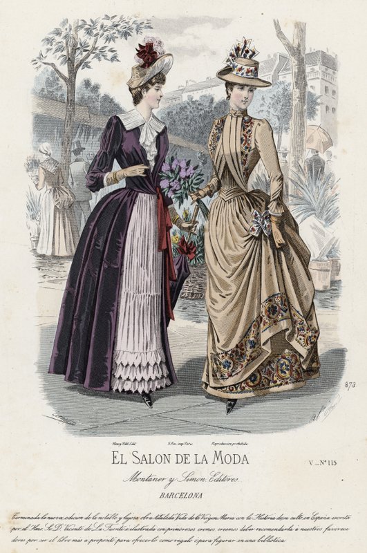 Fransız moda levhası, 19. yüzyıl sonu by French School