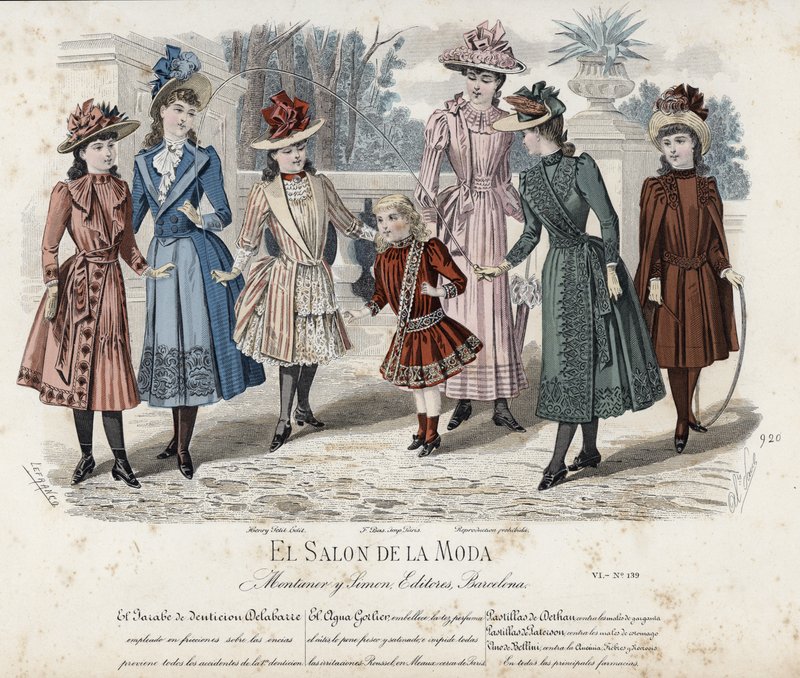 Fransız moda levhası, 19. yüzyıl sonu by French School