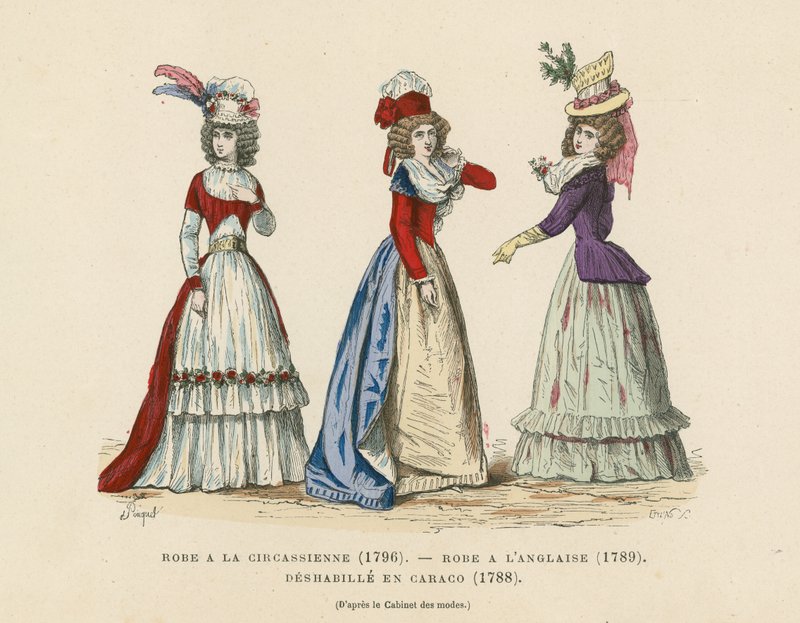 Fransız modası, 18. yüzyılın sonları by French School