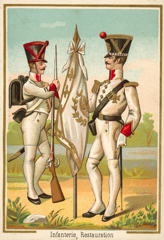 Restorasyon Fransız piyade (chromolitho) by French School
