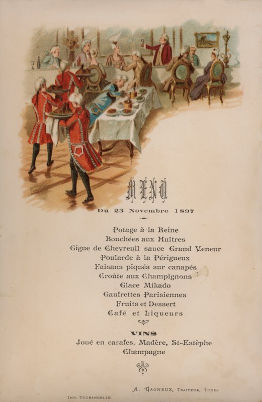 Akşam yemeği için Fransız menüsü by French School