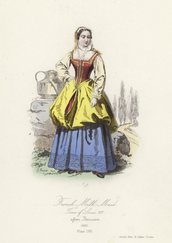 Louis XIV zamanının Fransız sütçü kızı by French School