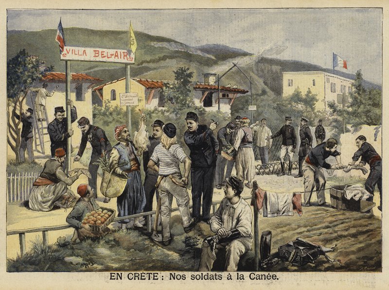 Fransız birlikleri, Hanya, Girit, 1897 by French School