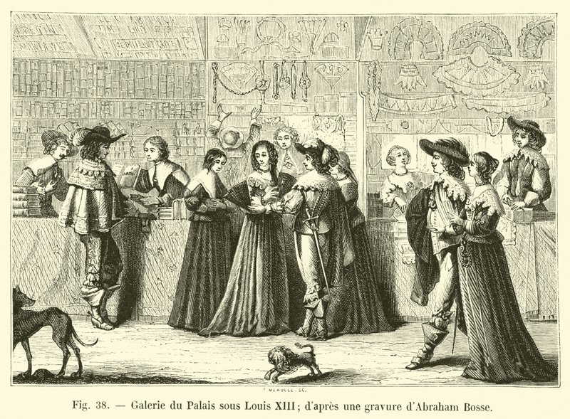 Abraham Bosse tarafından bir gravürden sonra Louis XIII altında Saray Galerisi by French School