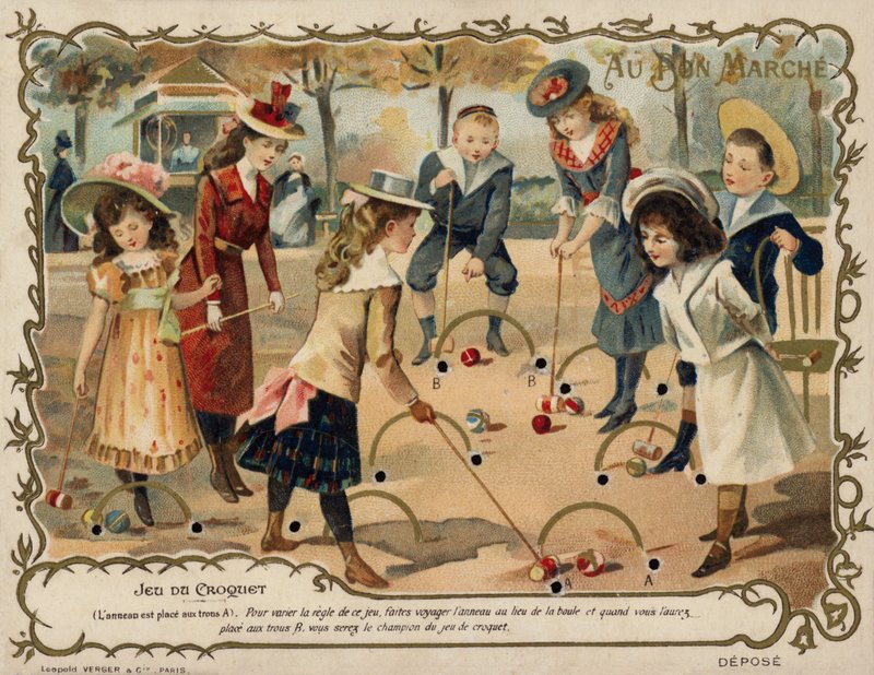 Kroket oyunu (chromolitho) by French School