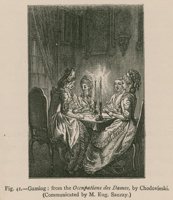 oyun; Meslekler des Dames, Chodovieski tarafından by French School