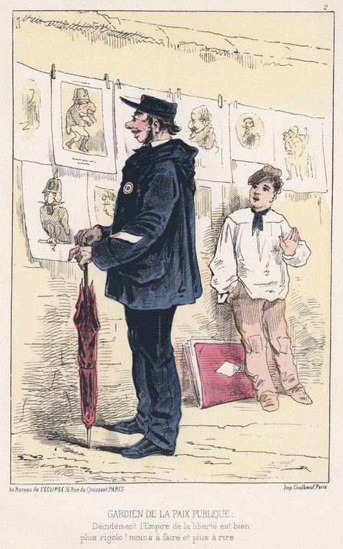 Halk Barışının Muhafızı (renkli gravür) by French School
