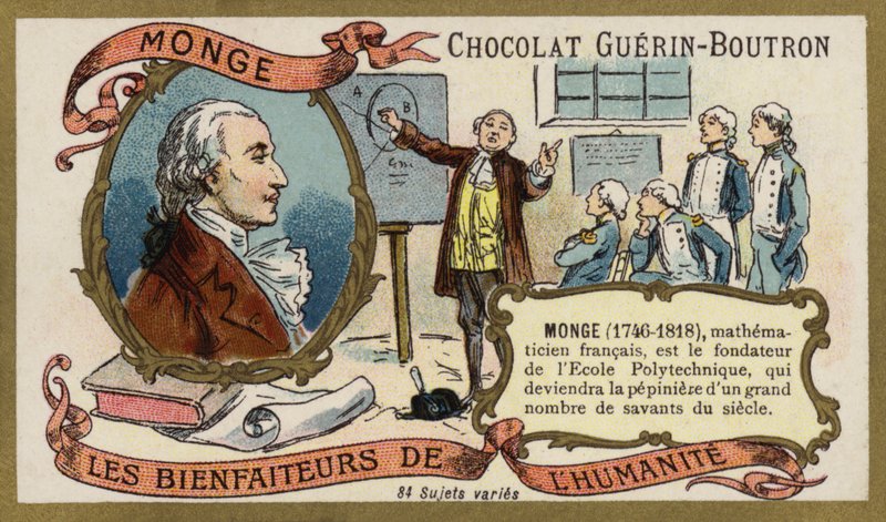 Gaspard Monge, Fransız matematikçi (chromolitho) by French School