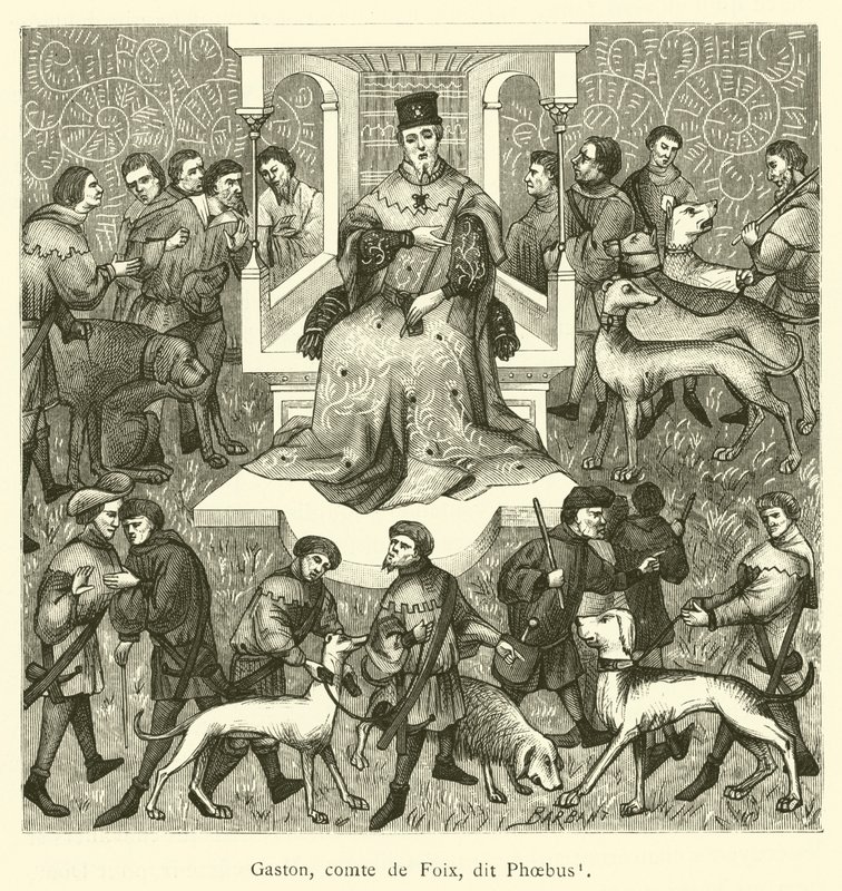 Phoebus olarak bilinen Gaston, Foix Kontu (gravür) by French School