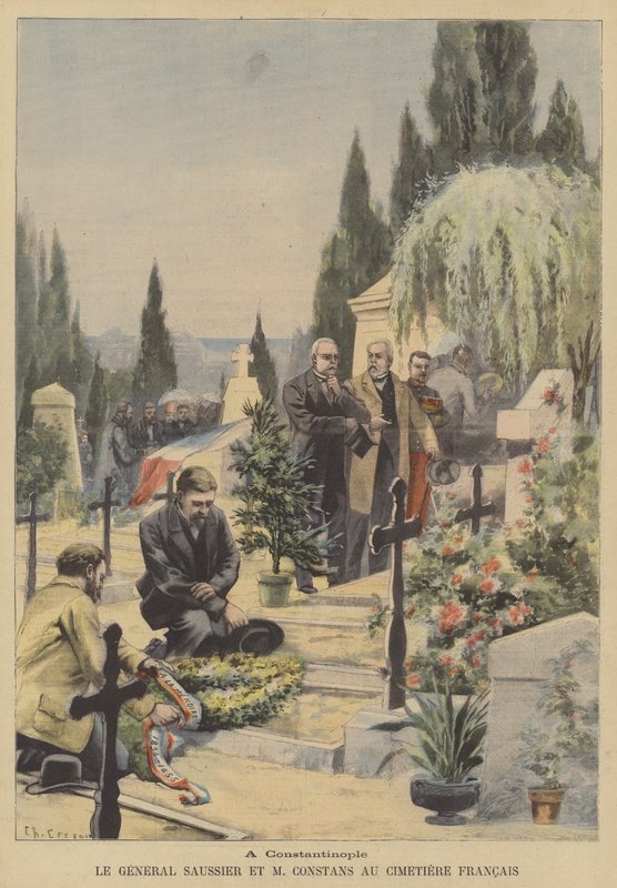 General Saussier ve Fransız Büyükelçisi Ernest Constans Konstantinopolis