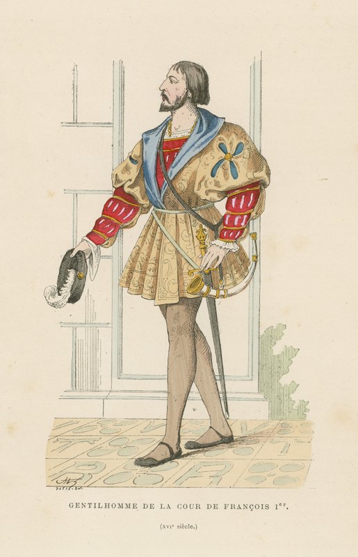 Fransa Kralı I. Francis mahkemesinin beyefendisi by French School