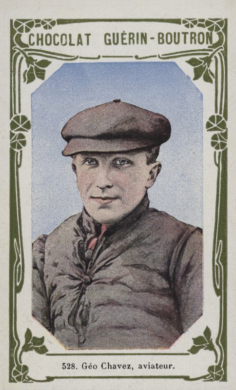 Geo Chavez, havacı (renkli fotoğraf) by French School