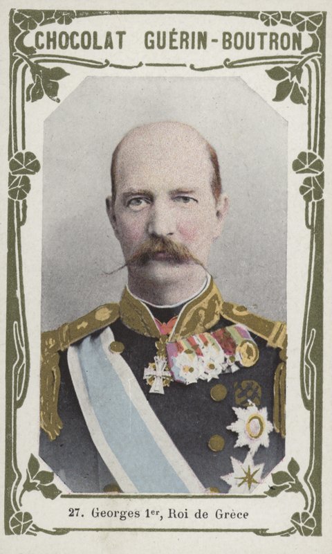 Yunanistan Kralı Georges Premier (renkli fotoğraf) by French School
