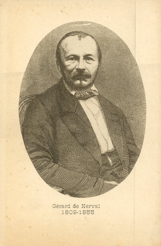 Gerard De Nerval, portre (gravür) by French School