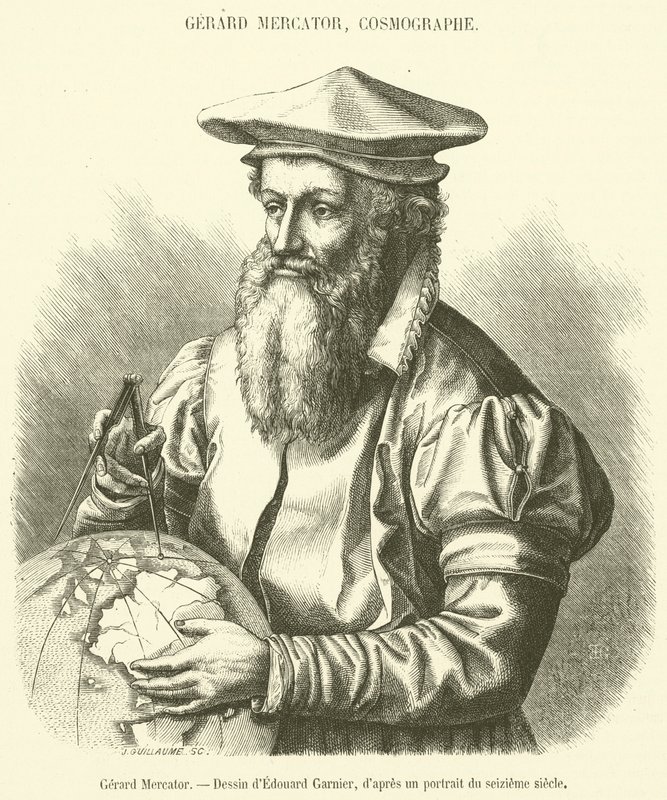 Gerard Mercator (gravür) by French School