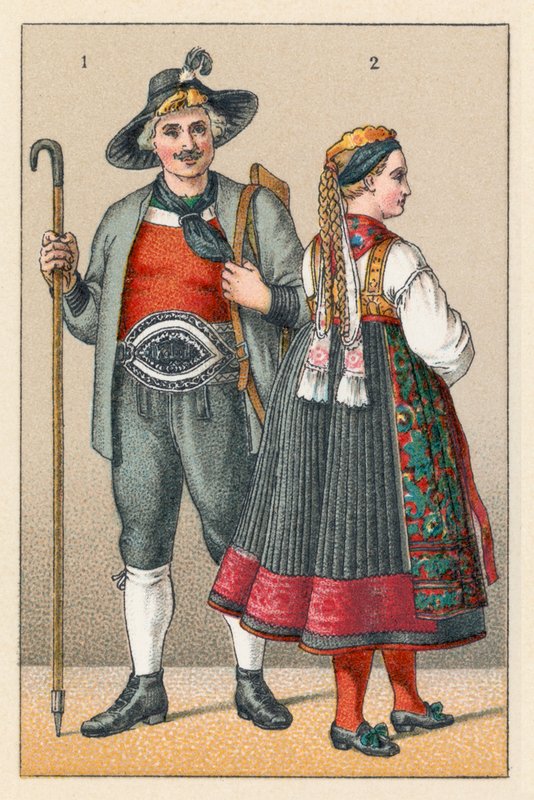 Almanya Tirol Kostümü by French School