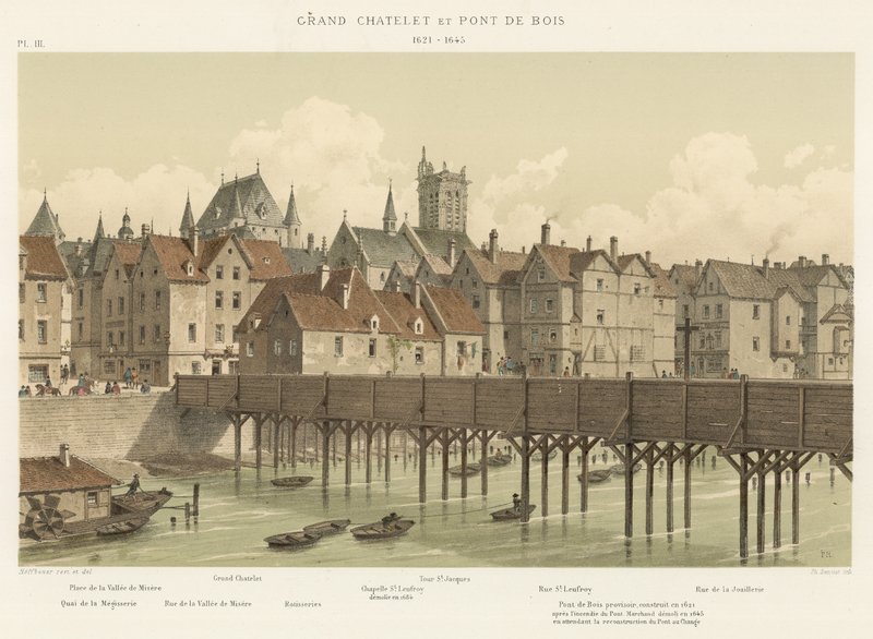 Grand Chatelet ve Pont de Bois, 1621-1645 by French School
