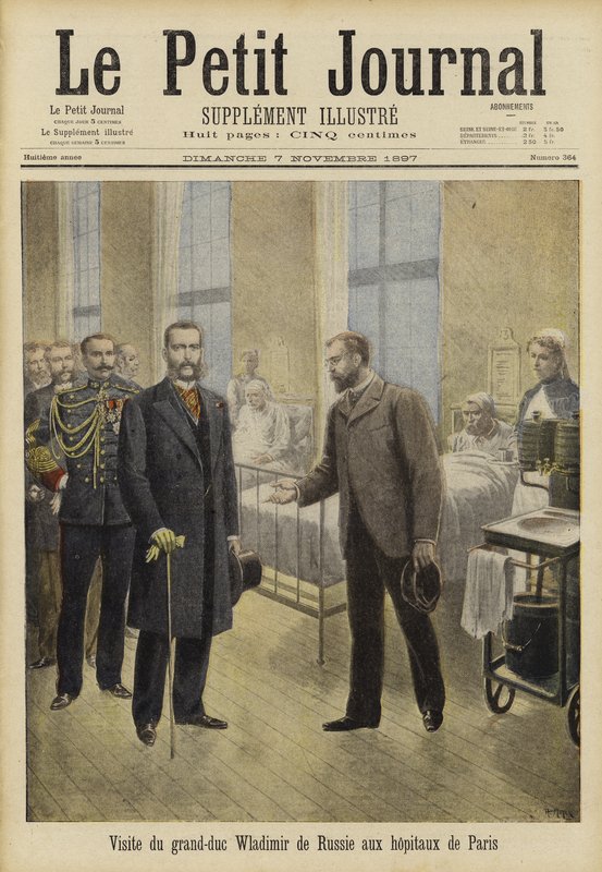 Rusya Büyük Dükü Vladimir, Paris hastanelerini ziyaret ediyor, 1897 by French School