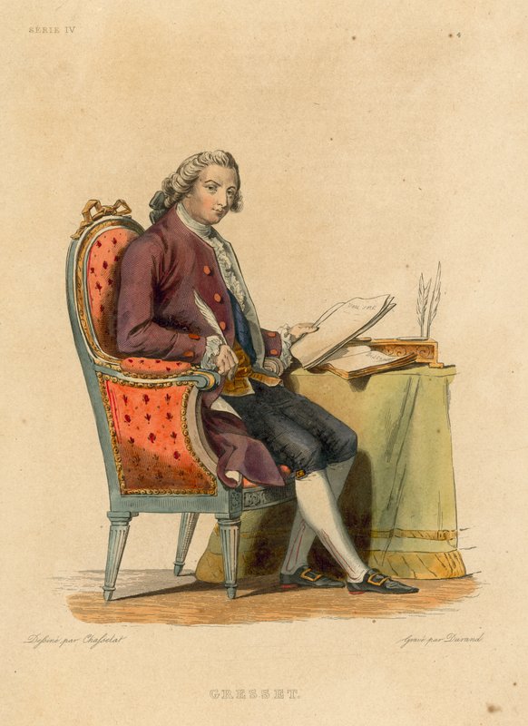 Gresset (renkli gravür) by French School