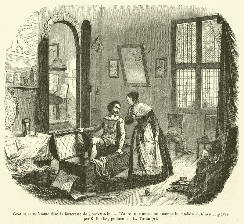 Grotius ve karısı Louvenstein Kalesi