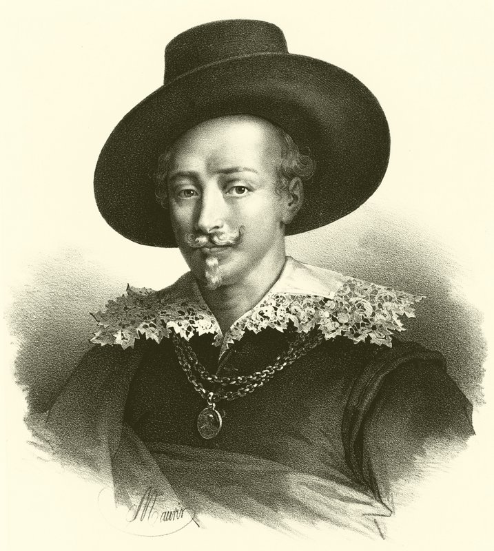 Guido Reni, portre (gravür) by French School