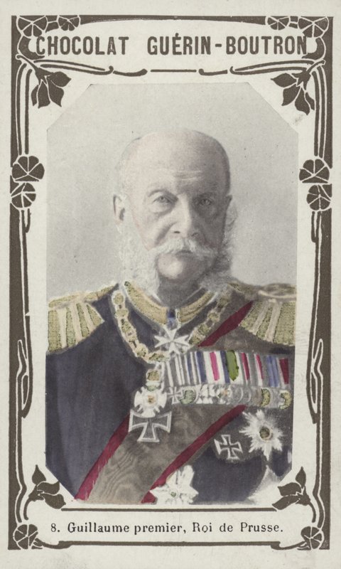 Birinci William, Prusya Kralı (renkli fotoğraf) by French School