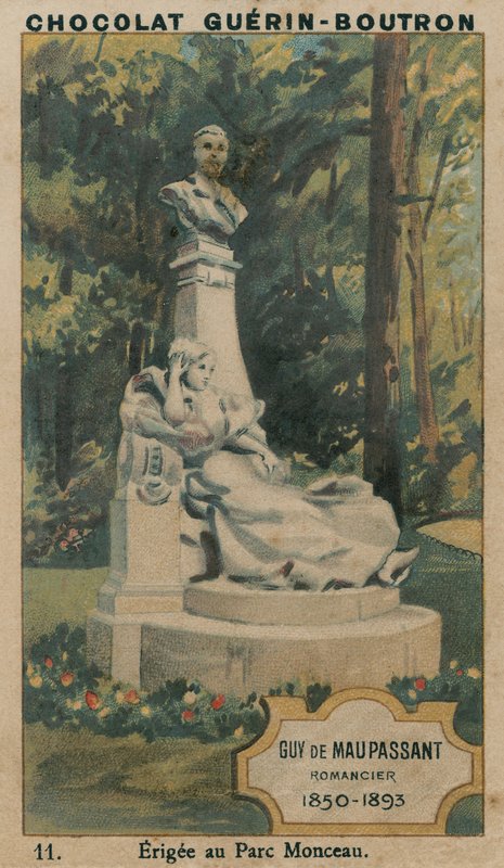 Guy de Maupassant, Romancı, 1850-1893, Erigee au Parc Monceau by French School