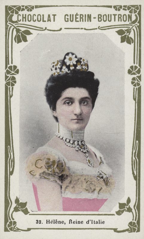 Helene, Reine dItalie (renkli fotoğraf) by French School
