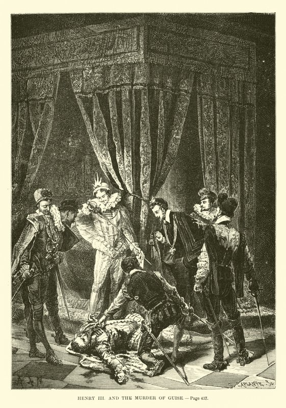 Henry III ve Guise cinayeti by French School