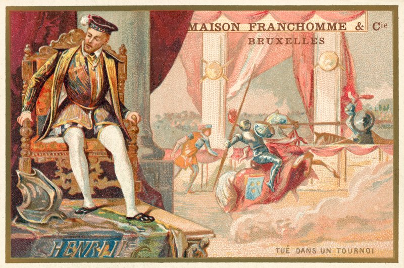 Fransa Kralı II. Henry, Gabriel Montgomery tarafından düzenlenen bir turnuvada öldürüldü by French School