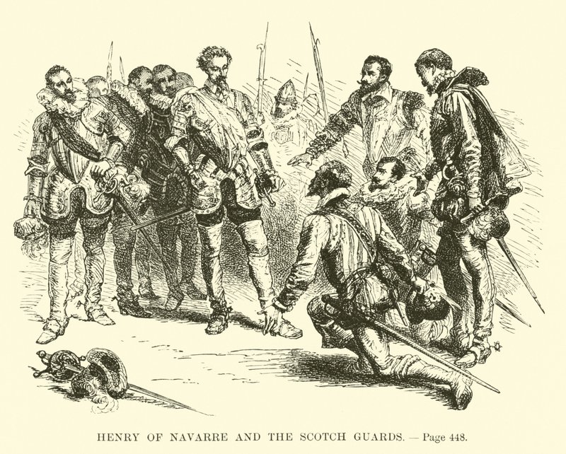 Navarre Henry ve İskoç Muhafızları by French School