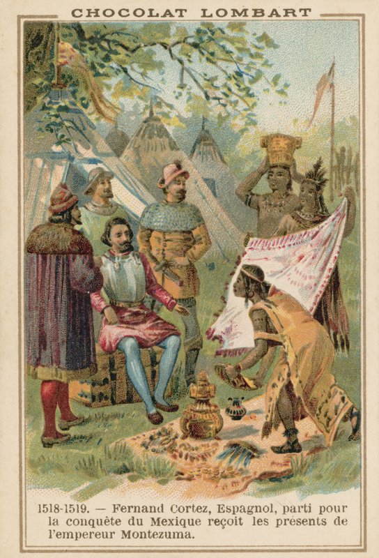 Hernan Cortes, İspanyol fatihi, Aztek İmparatoru Montezuma