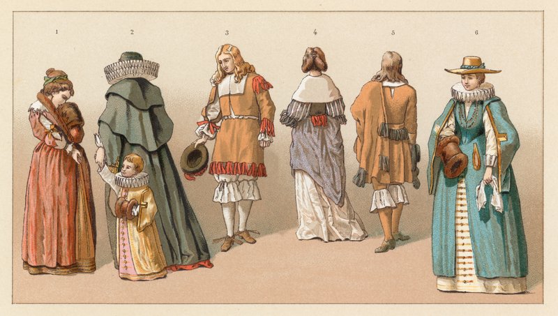 Hollanda XVII.Yüzyıl Kostümü by French School