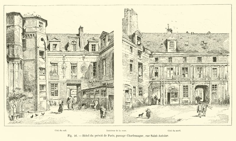 Hotel du Prevot de Paris, Charlemagne geçidi, rue Saint-Antoine by French School