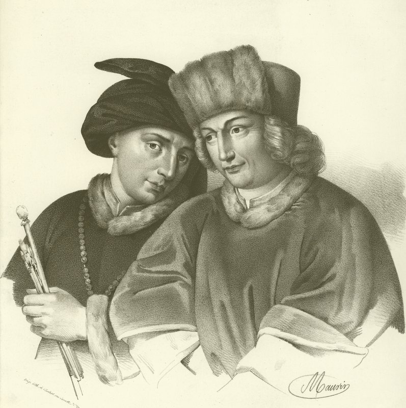 Hubert (1366-1426) ve Jan van Eyck (1370-1441), Flaman sanatçılar by French School