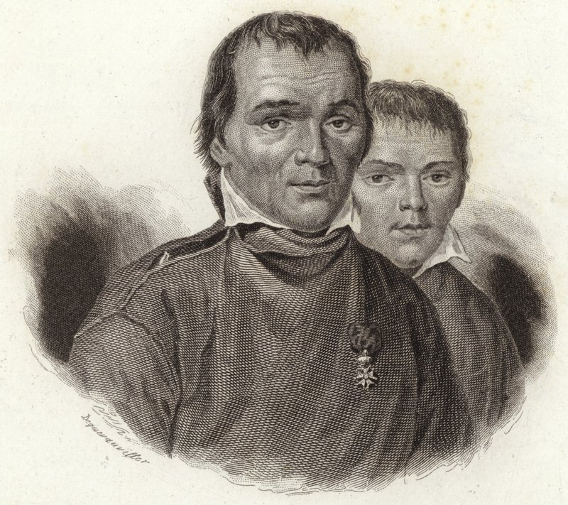 Hubert Goffin ve oğlu Mathieu by French School