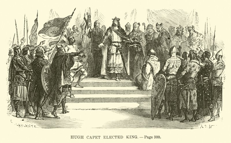 Hugh Capet Kral seçildi by French School