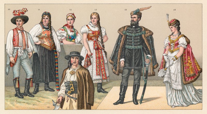 Macaristan ve Hırvatistan Kostümü by French School