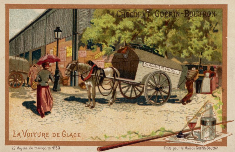 Buz arabası (chromolitho) by French School