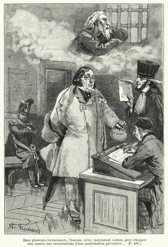 Le Juif Errant için İllüstrasyon (gravür) by French School