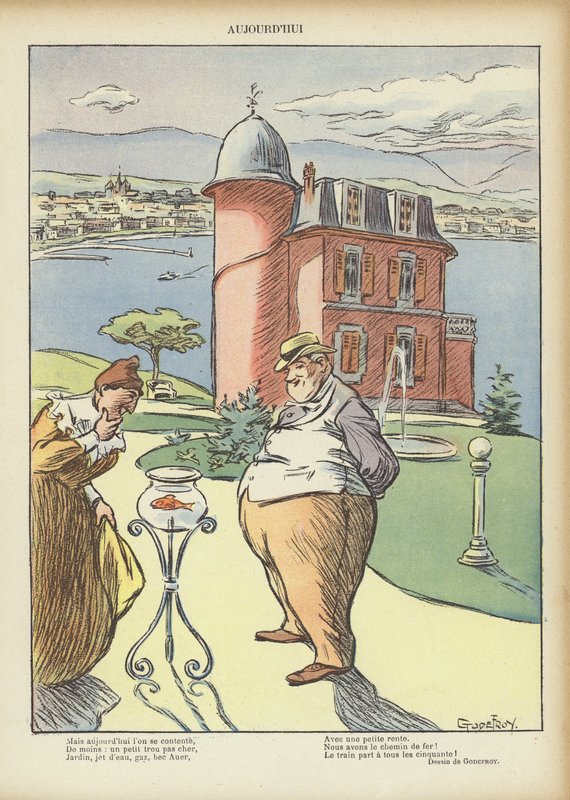 Le Rire için illüstrasyon (renkli taş baskı) by French School