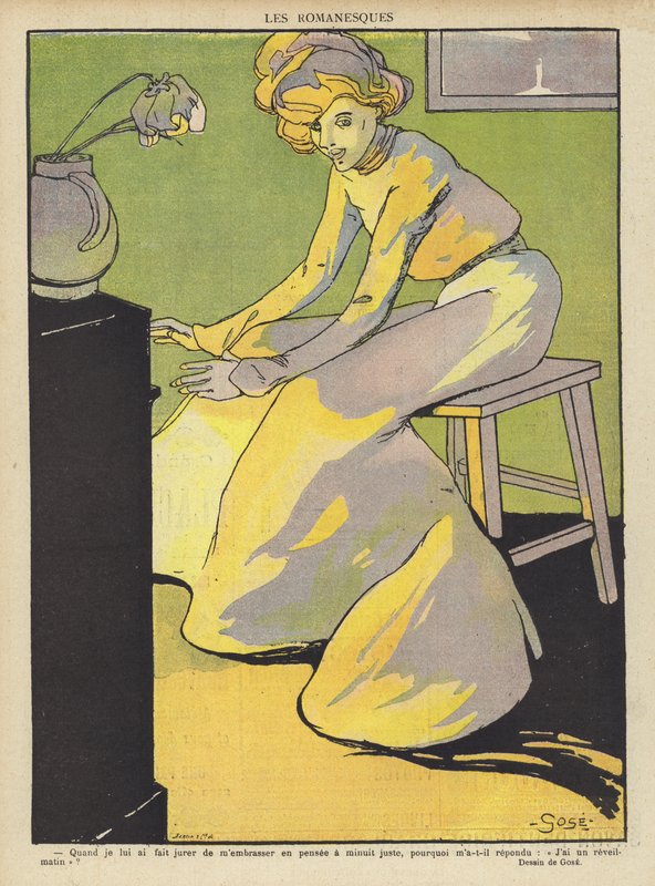 Le Rire için illüstrasyon (renkli taş baskı) by French School