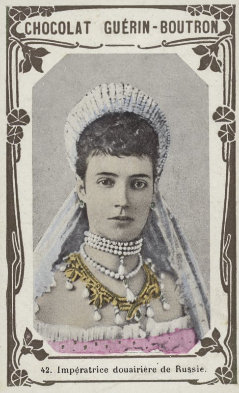 Rus İmparatoriçesi Dowager (renkli fotoğraf) by French School