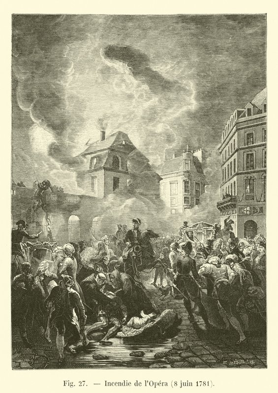 Operanın Yakılması, 8 Haziran 1781 by French School
