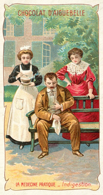 Hazımsızlık (kromolito) by French School