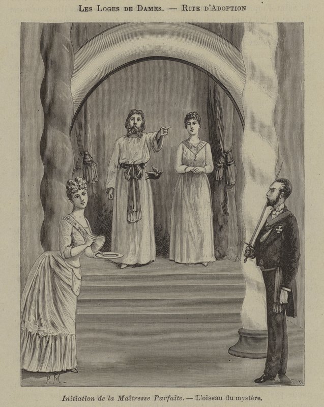 Bir kadın locasında mükemmel bir metresin başlatılması (gravür) by French School
