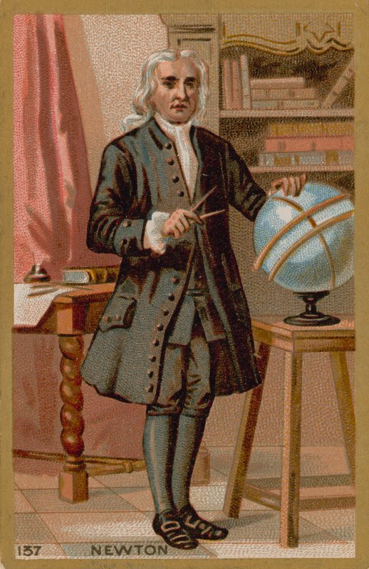 Isaac Newton, 17.-18. Yüzyıl İngiliz fizikçisi by French School
