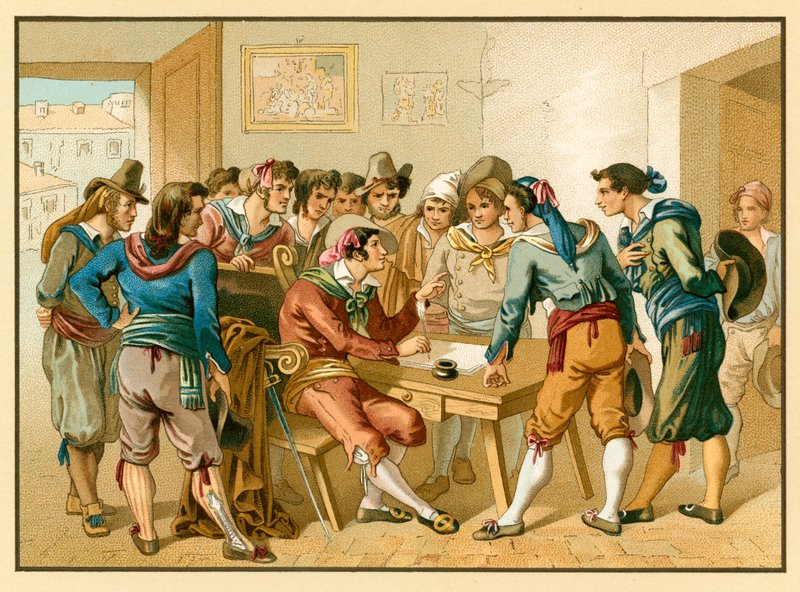 İtalya kostümü by French School